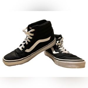 Vans SK8-Hi Sneakers - Women's Size 8 (Black with White Stripes)